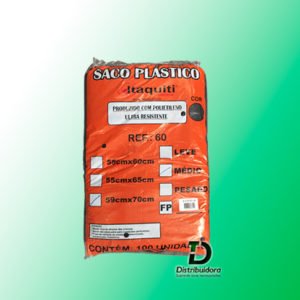 Saco de lixo Itaqui 60 Litros com 100 unidades