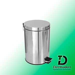 Cesto inox 12 Litros com pedal inox JSN Ref: PI12 - Imagem 2