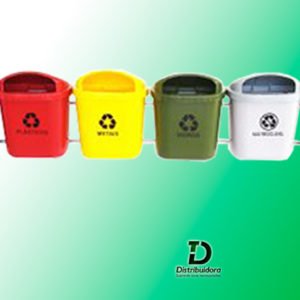 Conjunto para coleta seletiva com 6 cestos 40 Litros JSN Ref: ST24