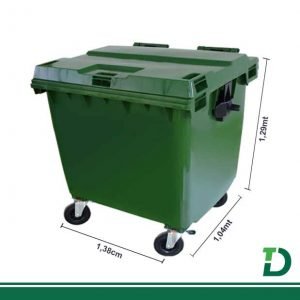 Contêiner plástico 1000 Litros JSN Ref: C1000 Verde