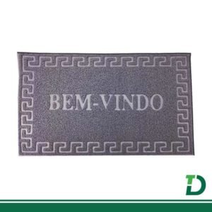 Tapete de Vinil 40cm X 60cm BEM VINDO Cinza