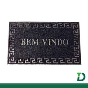 Tapete de Vinil 40cm X 60cm BEM VINDO Preto