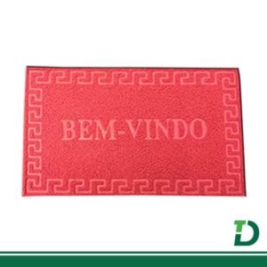 Tapete de Vinil 40cm X 60cm BEM VINDO Vermelho