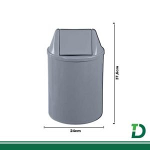 Cesto De Lixo Cem Tampa 12 litos JSN Cinza