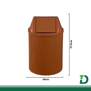 Cesto De Lixo Cem Tampa 12 litos JSN Marrom
