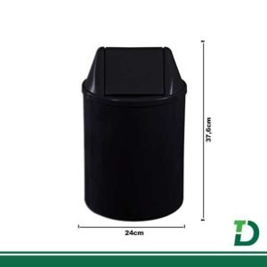 Cesto De Lixo Cem Tampa 12 litos JSN Preto