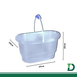 Balde Oval BRASAMI Translucido 14 Litros c/ alça plástica