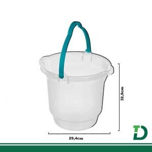 Balde SANREMO Transparente  12 Litros c/ alça plástica