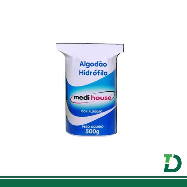 Rolo de Algodão Hidrofíla MEDI HOUSE 500g