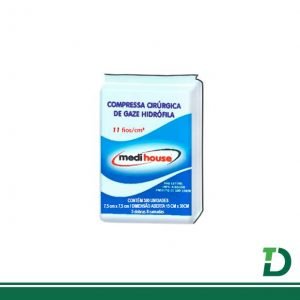 Compressa Cirúrgica de Gaze Hidrofíla MEDI HOUSE 11 fios/cm² com 500 unidades