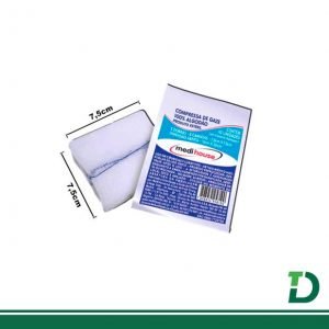 Compressa Cirúrgica de Gaze Hidrofíla Estéril  MEDI HOUSE c/ Fio de Raio-X com 10 unidades