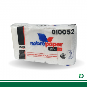 Interfolha NobrePaper Style 2D 100% Celulose Virgem 22,5cm x 21cm – Folha Dupla c/ 1.000