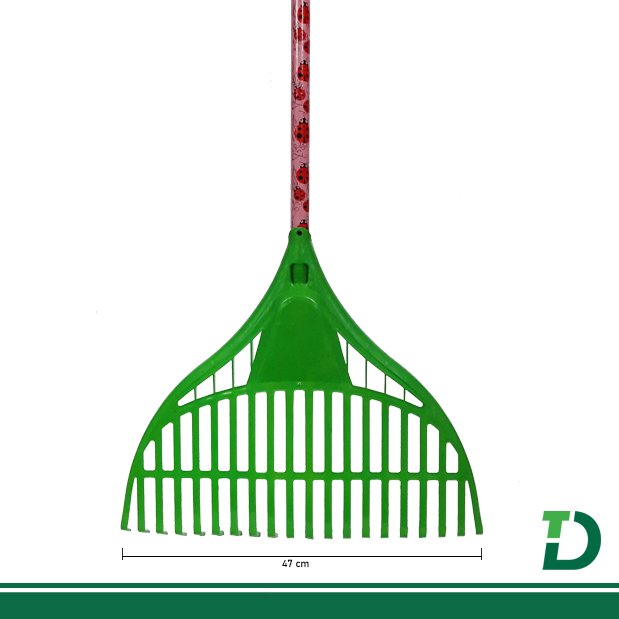 Rastelo Plástico 47cm Caiçara com cabo de 1.20Mts