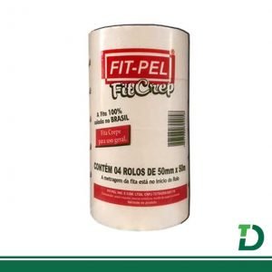 Fita Crepe Adesiva FIT-PEL 50mm x 50 Metros